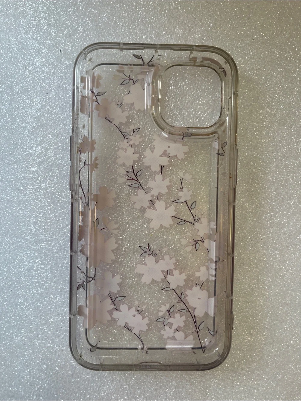 Clear Purple Floral iPhone Case - Stylish Protection for iPhone 13 Pro